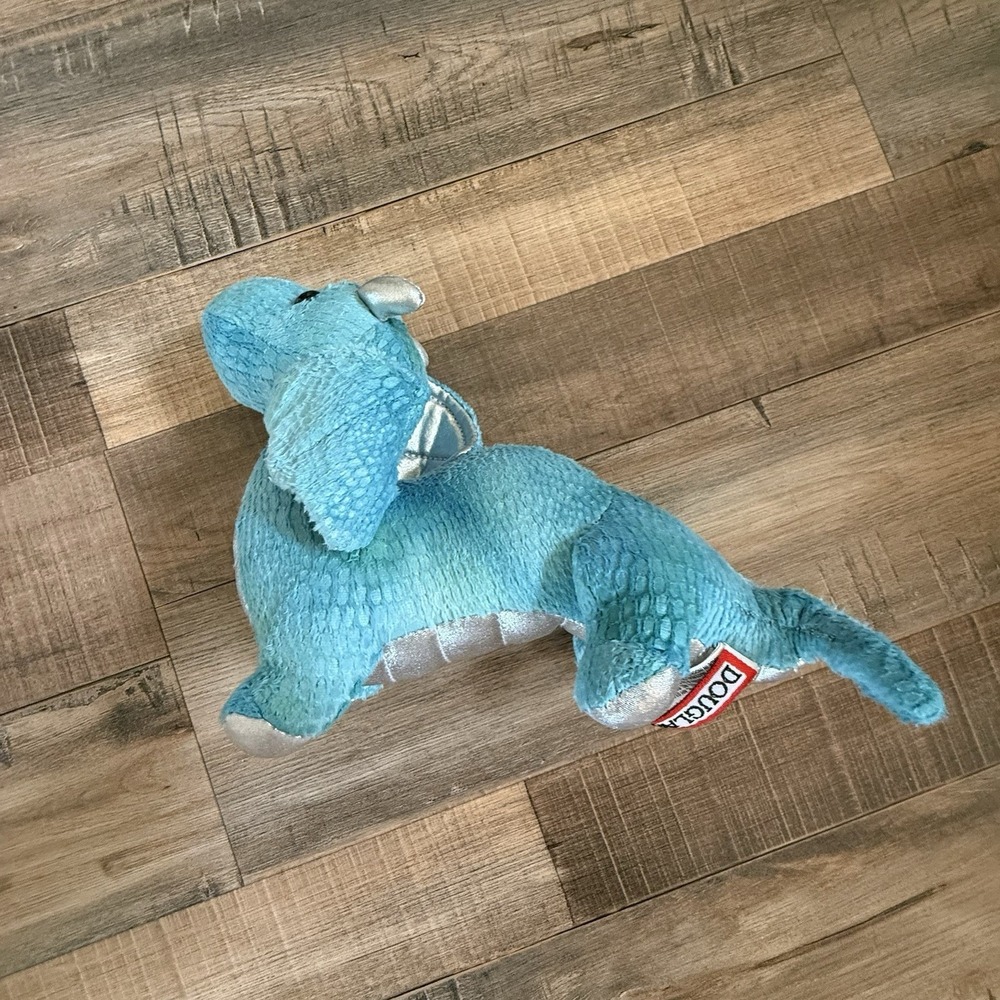Douglas Cuddle‎ Toys Ryu Blue Baby Dragon #703 Stuffed Animal Toy 8 Inch